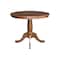 International Concepts Round 36 in Round Top Pedestal Table, 29.1 in Height, Distressed Oak, 36 W, 36 L, 29.1 in H, Wood K42-36RT - alternate 2